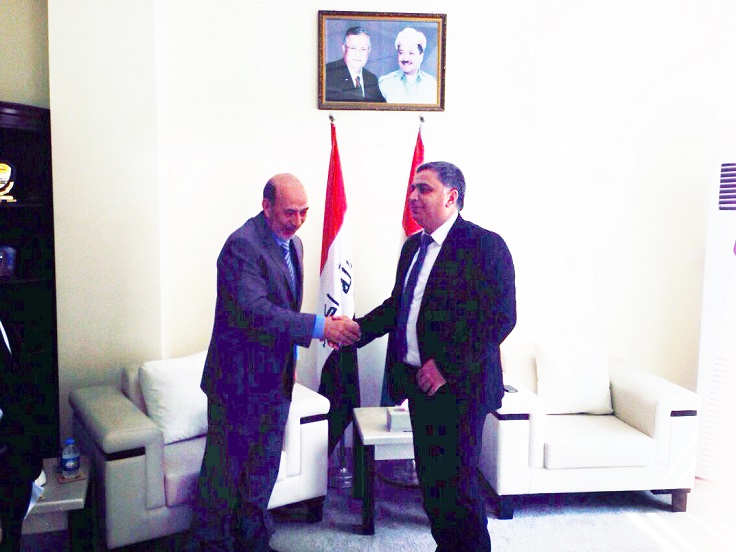 السيد رئيس جامعة الانبار يلتقي معالي وزير التعليم العالي والبحث العلمي في اقليم كردستان العراق