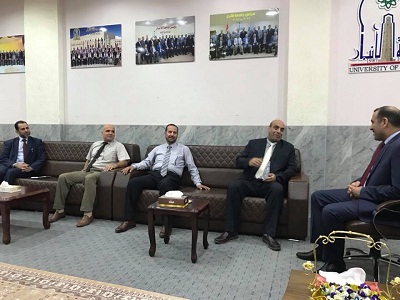 زيارة اللجنة الوزارية لتدقيق ملفات التصنيف الوطني للأقسام الانسانية في جامعة الانبار