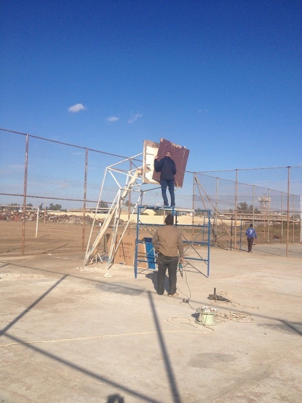 تأهيل الملاعب الرياضية في موقع جامعة الانبار البديل في ابو غريب